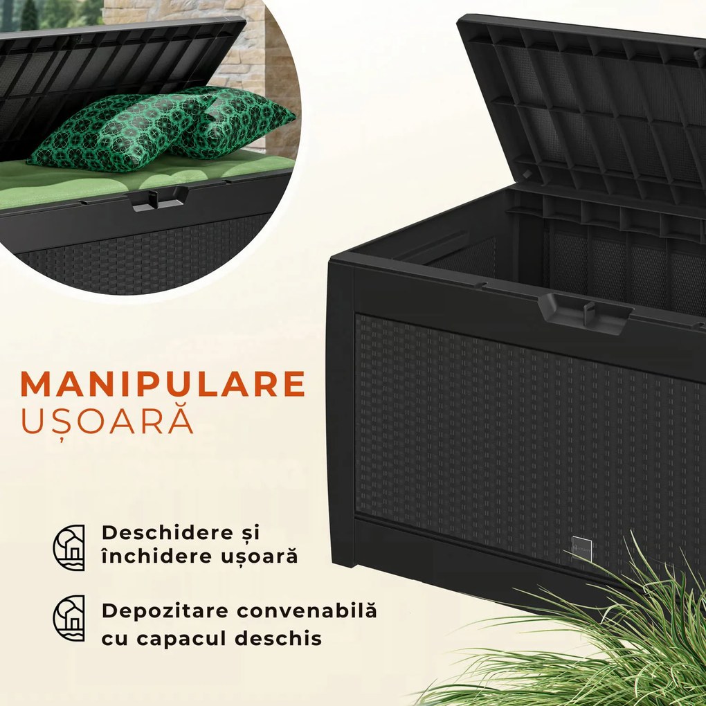 Cufăr depozitare RATO, 310L, 119x48x60 cm, antracit Prosperplast