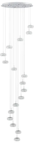 Lustră LED de cristal dimabilă pe cablu CORLIANO 17xLED/4,5W/230V Eglo 39546