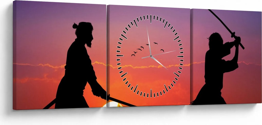 Tablou - Samurai (cu ceas) (90x30 cm)