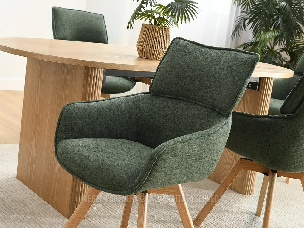 Scaun Doris (verde + stejar). 1111034