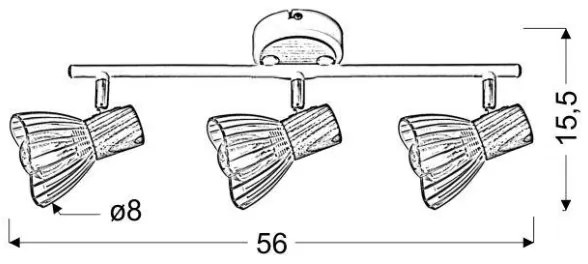 Lampă spot CHILE 3xE14/25W/230V