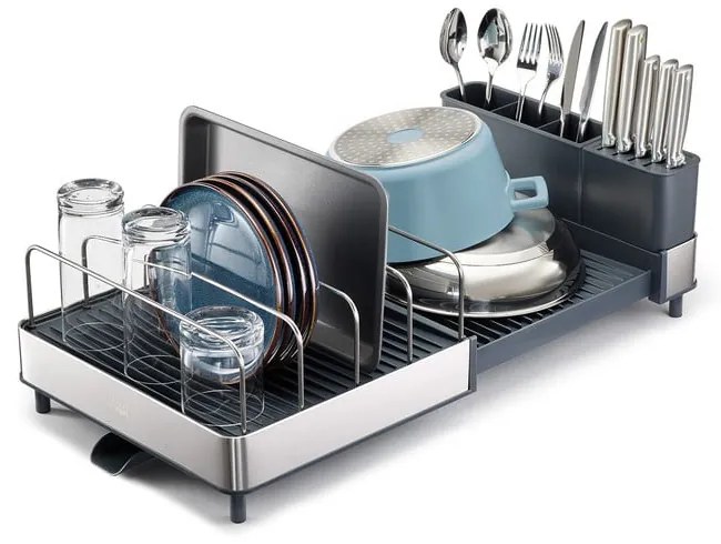 Scurgător de vase albastru/argintiu din metal Extend – Joseph Joseph