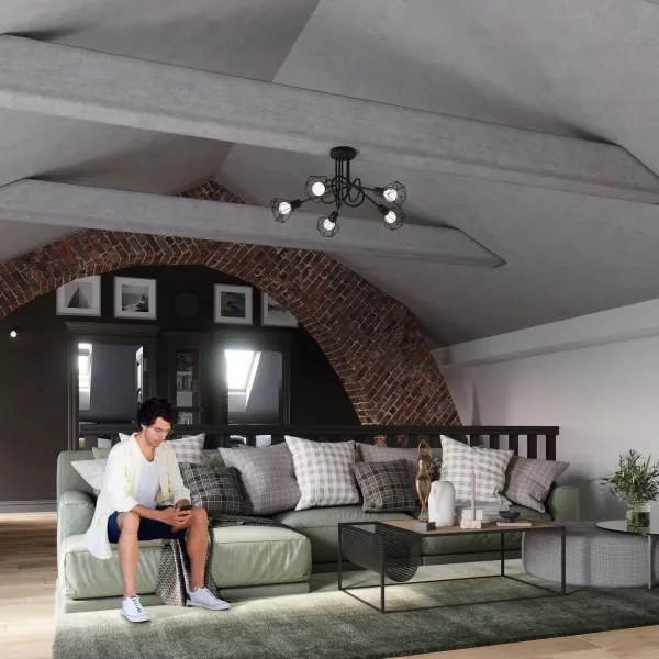 Spot de perete ARTEMIS 1xE14/40W/230V negru Sollux SL.1105