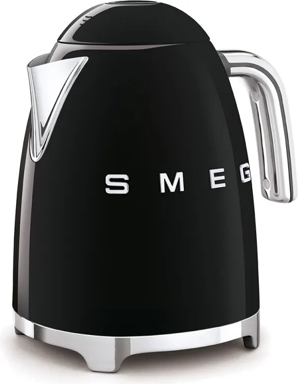 Cana electrica SMEG KLF03BLEU, 2400 W, 1,7 l, Baza rotativa la 360°, Finisaj lucios, Negru