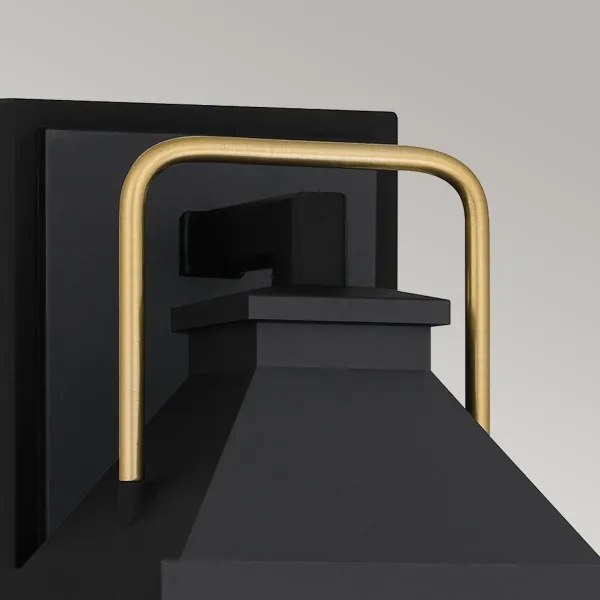 Quoizel QZ-BUCKLEY-S-MBK - Aplica de exterior pentru perete Buckley S 1xE27/40W/230V IP44