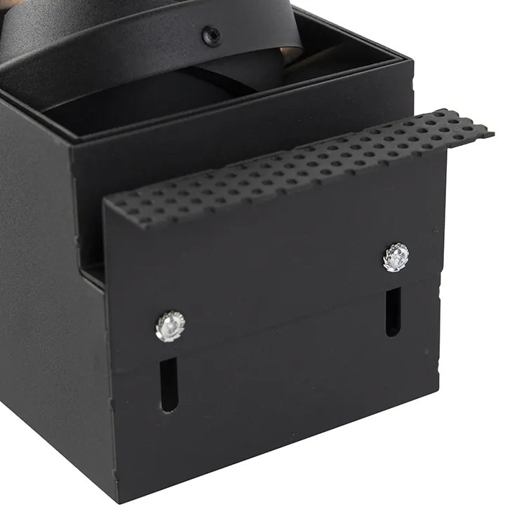 Spot integrat negru GU10 AR70 fără rama 2 lumini - Oneon