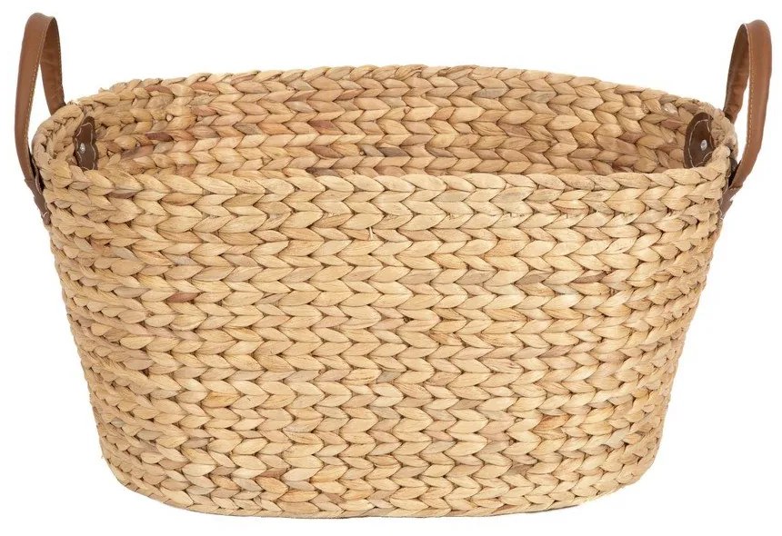 Coș de rufe în culoare naturală din iarbă-de-mare 100 l Belize – Compactor