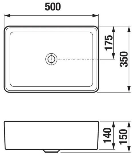 JIKA H8184237161121 - Lavoar CUBITO 50x35 cm ceramică/negru mat