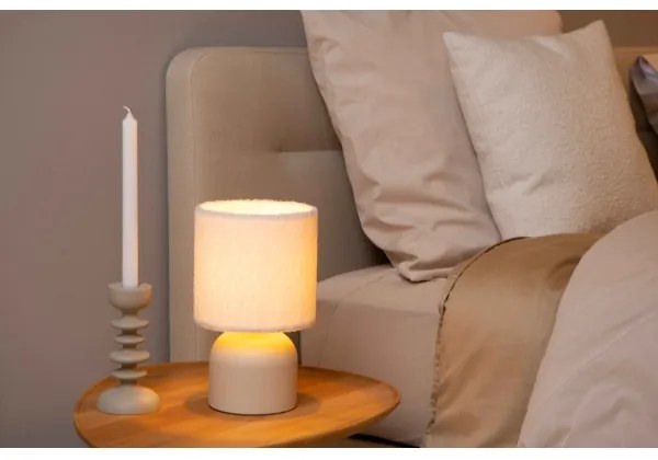 Lampă de masă Lucide 10516/01/38 WOOLLY 1xE14/40W/230V crem