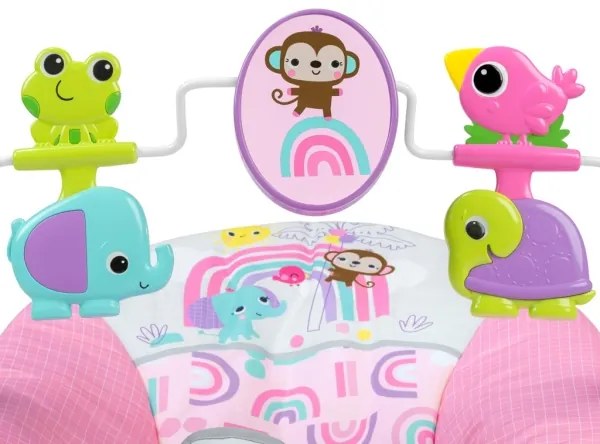 Leagăn cu vibrații pentru bebeluși PINK PARADISE Bright Starts