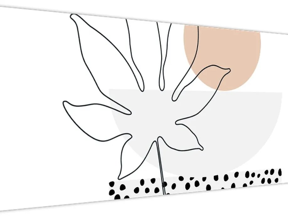 Tablou - Linie de artă flori N⁰3 (120x50 cm)