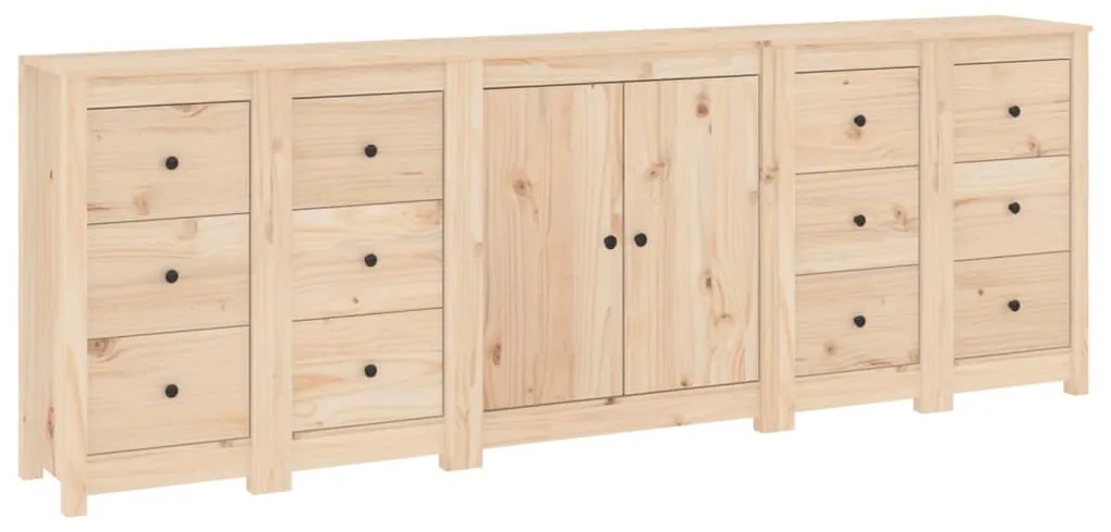 3114084 vidaXL Servantă, 230x35x80 cm, lemn masiv de pin