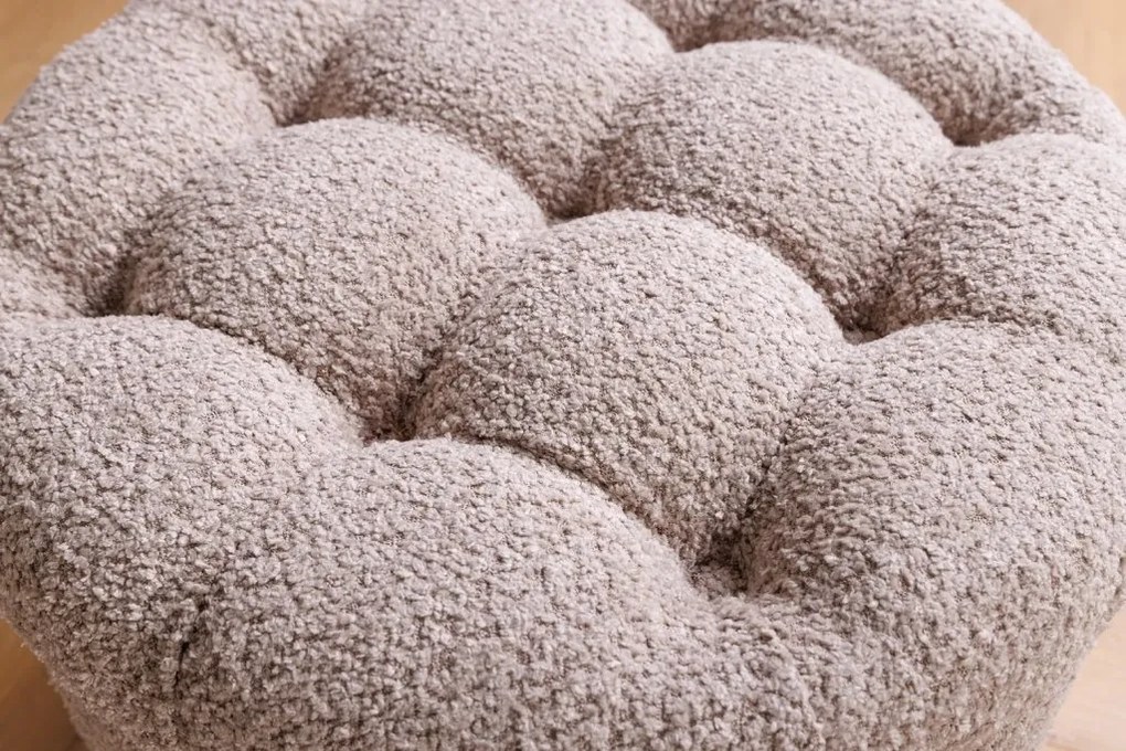 Taburete cu spatiu de depozitare Modern Barock 50cm, boucle champagne