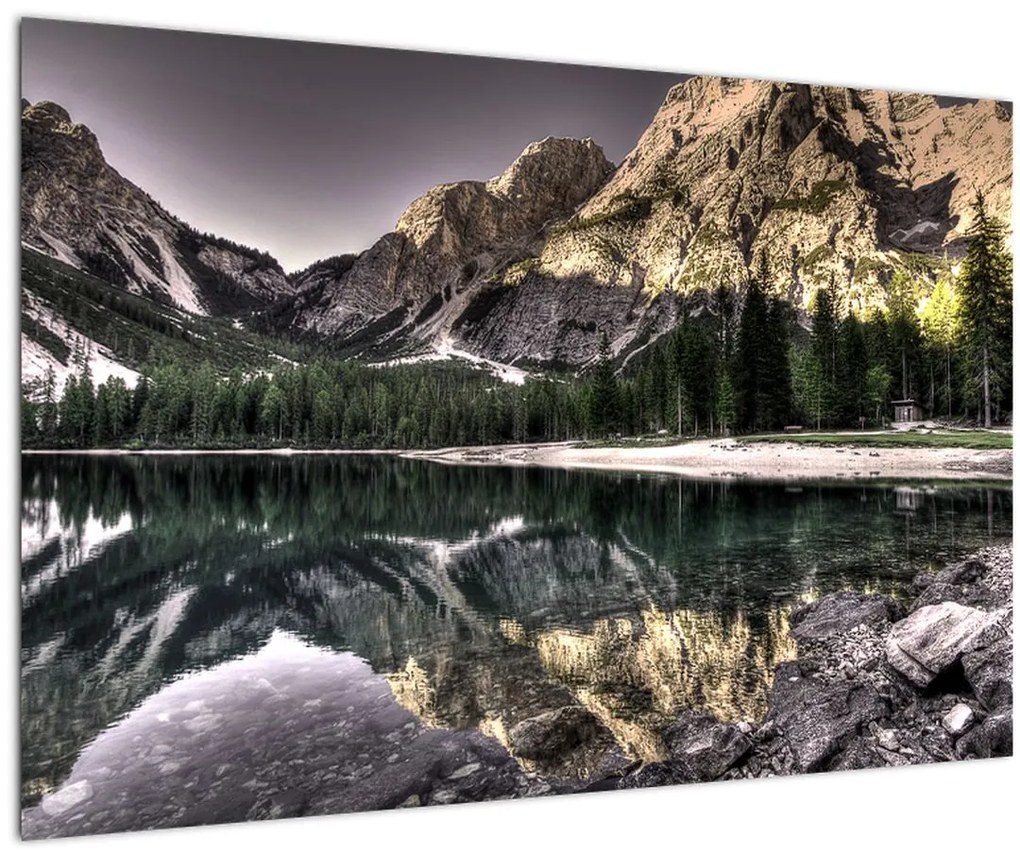 Tablou cu lac montan (90x60 cm)