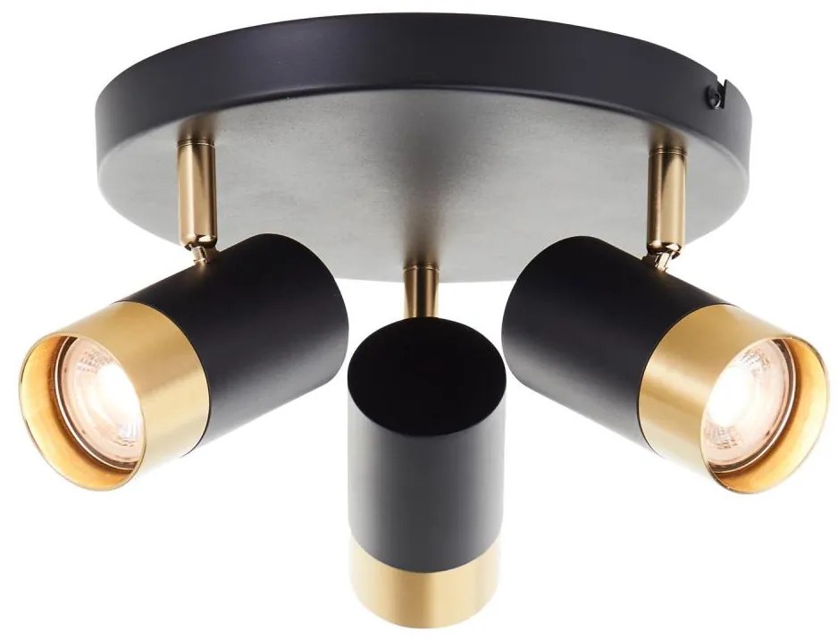 Brilliant - Spot LED VIGOLO 3xGU10/5W/230V negru/auriu