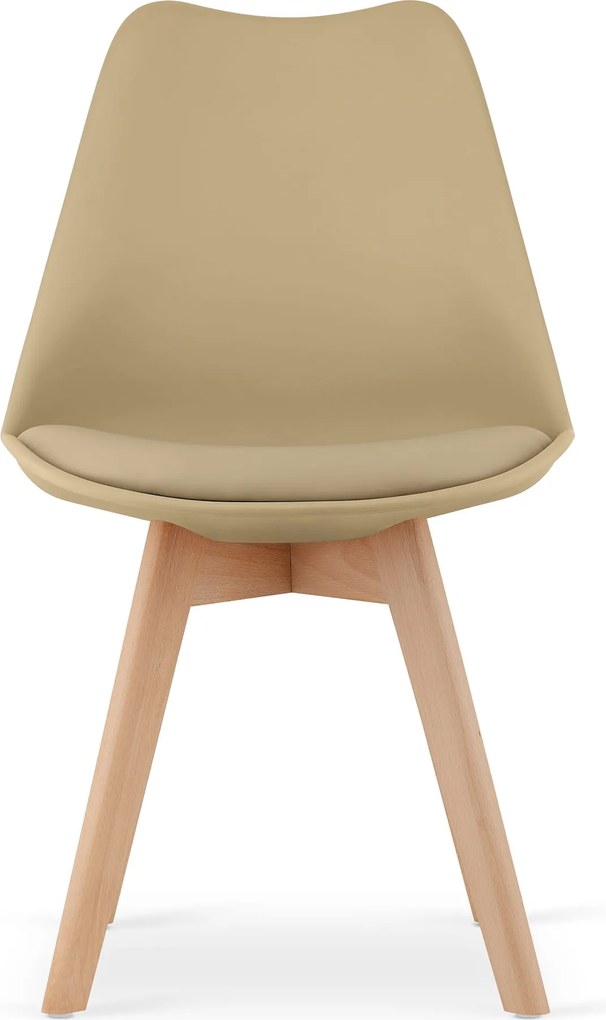 OFERTA Scaun bej BALI MARK cu picioare din lemn de fag Calitatea a II-a