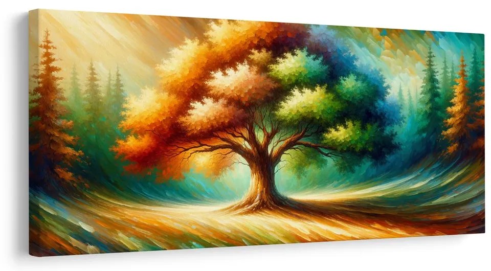 Tablou copacul vieții colorat în natură
