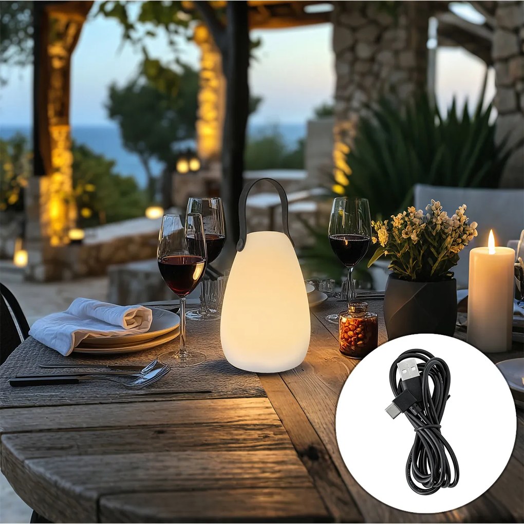 Lampă de masă modernă RGBW reîncărcabilă IP54 - Pion