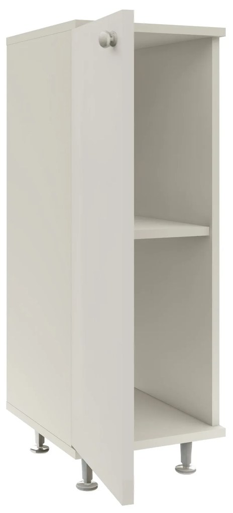Corp Baie Zaria, 1 Usa, Alb lucios/Alb, MDF, L 30 x l 35 x H 85 cm
