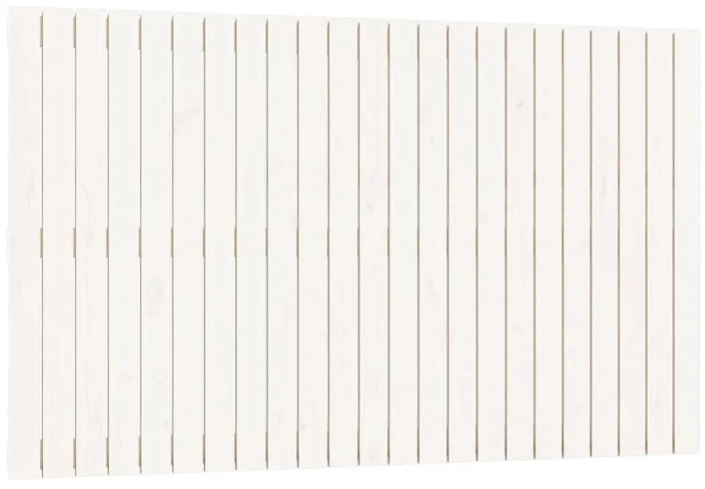 824894 vidaXL Tăblie de pat pentru perete, alb, 147x3x90 cm, lemn masiv pin