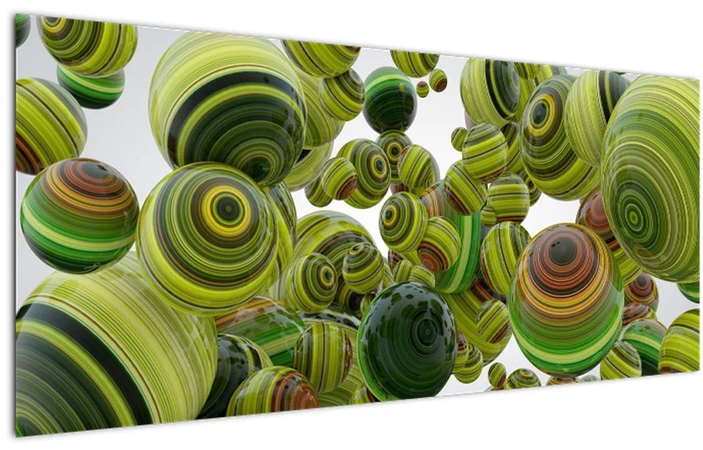 Tablou cu bile în dungi (120x50 cm)