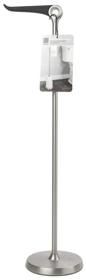 Suport pentru hârtie igienică argintiu lucios din oțel Tucan – Umbra