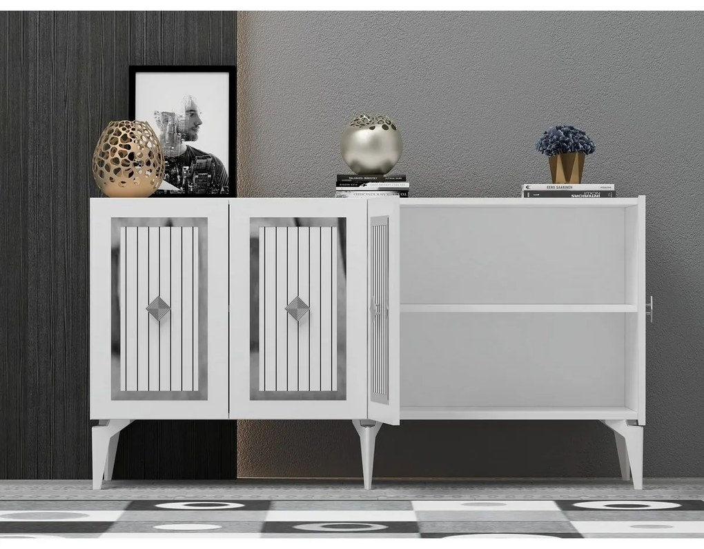 Dulap Nora  White and Silver