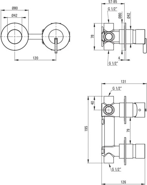 SILIA – Baterie pentru duș, cu comutator de duș Finisaj: Nero mat (BQS_N46P) 🚿✨