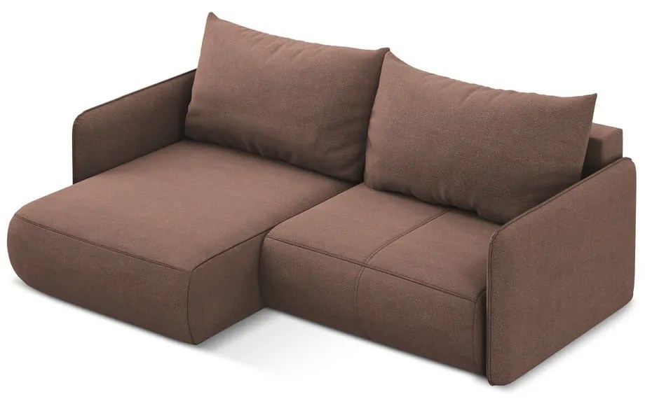 Colțar roz extensibil/cu spațiu de depozitare (cu colț pe partea stângă) Nanea – Makamii