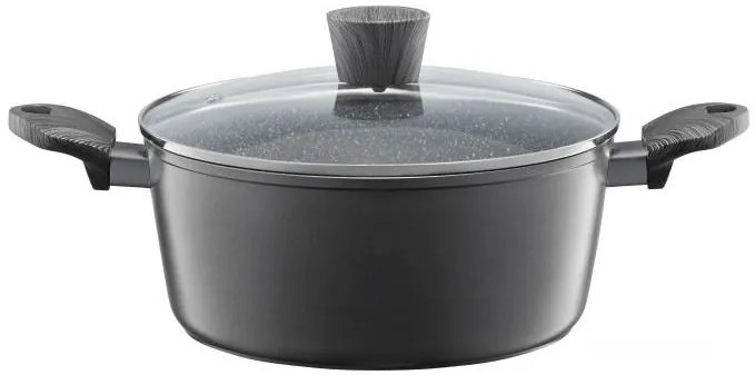 Oala cu capac 24 cm cu acoperire qualum basic stone edition Loft