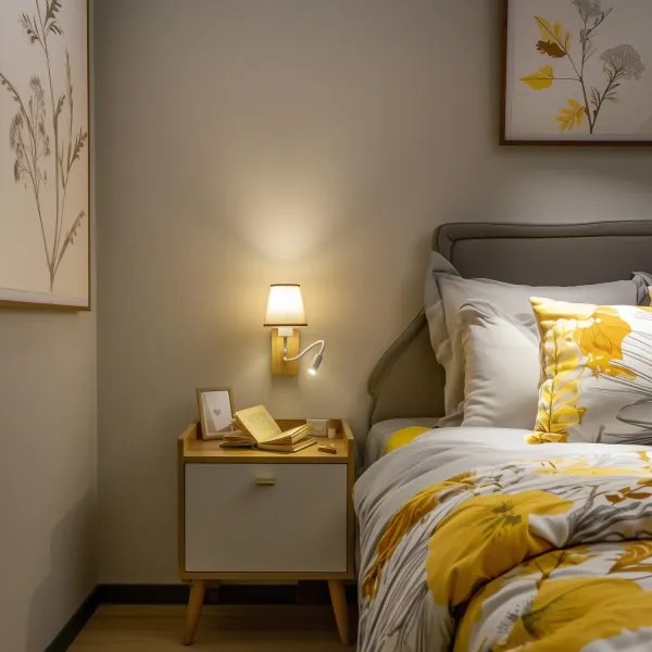 Lampă LED de perete Brilagi NUBILA WOOD 1xE27/25W/230V + LED/3W stejar/maro