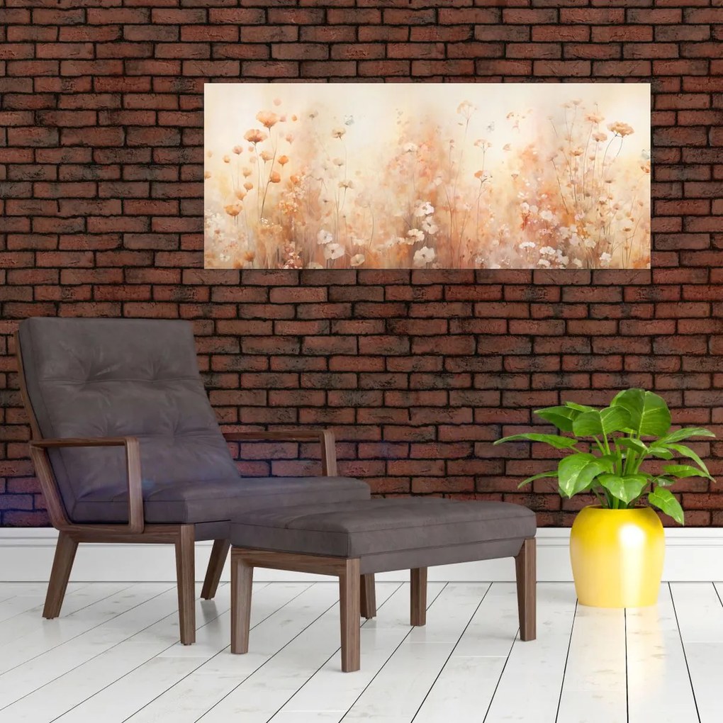 Tablou - Model de flori sălbatice (120x50 cm)