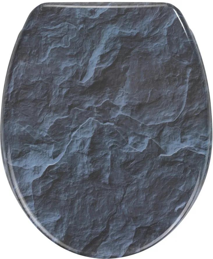 Capac WC cu închidere lentă Wenko Slate Rock, 44,5 x 36,5 cm