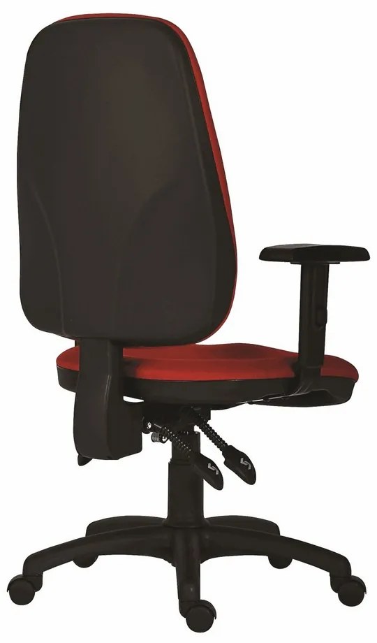 Scaun de lucru Bauer cu cotiere, rosu