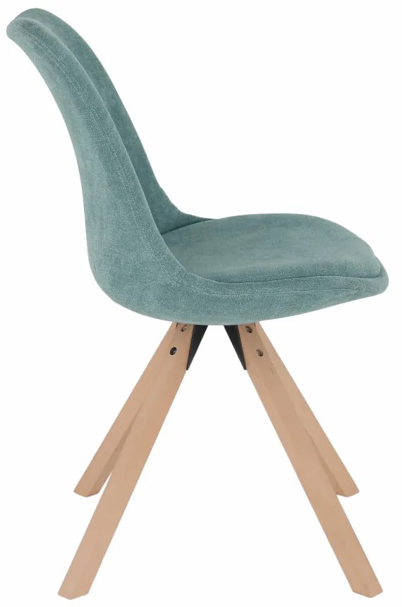Scaun, material textil verde mentol/lemn fag, SABRA