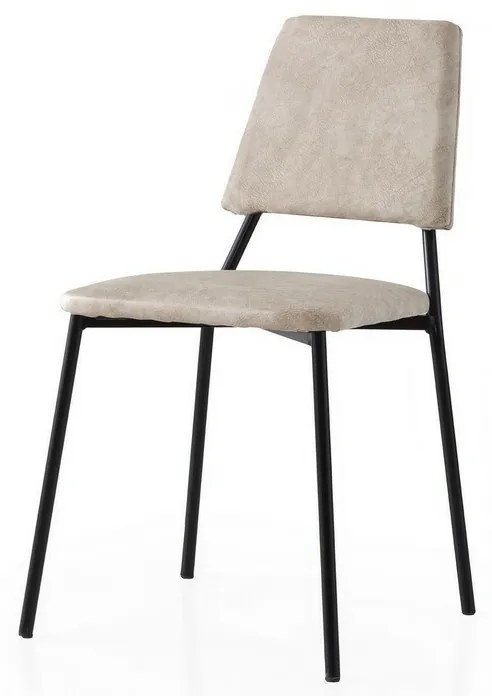 Set de scaune de sufragerie Lima Ecru and Black, 2buc.