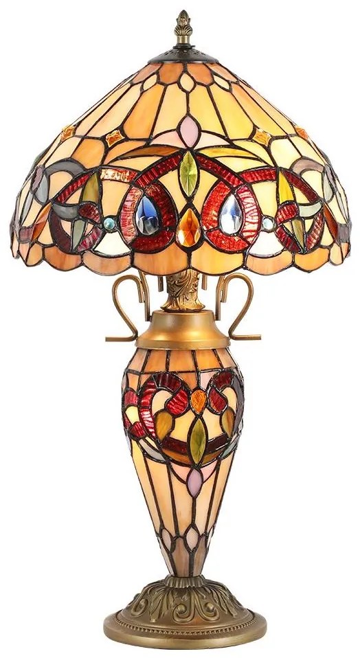 Lampă de masă Prezent 1706 TIFFANY 2xE27/60W + 1xE14/7W/230V