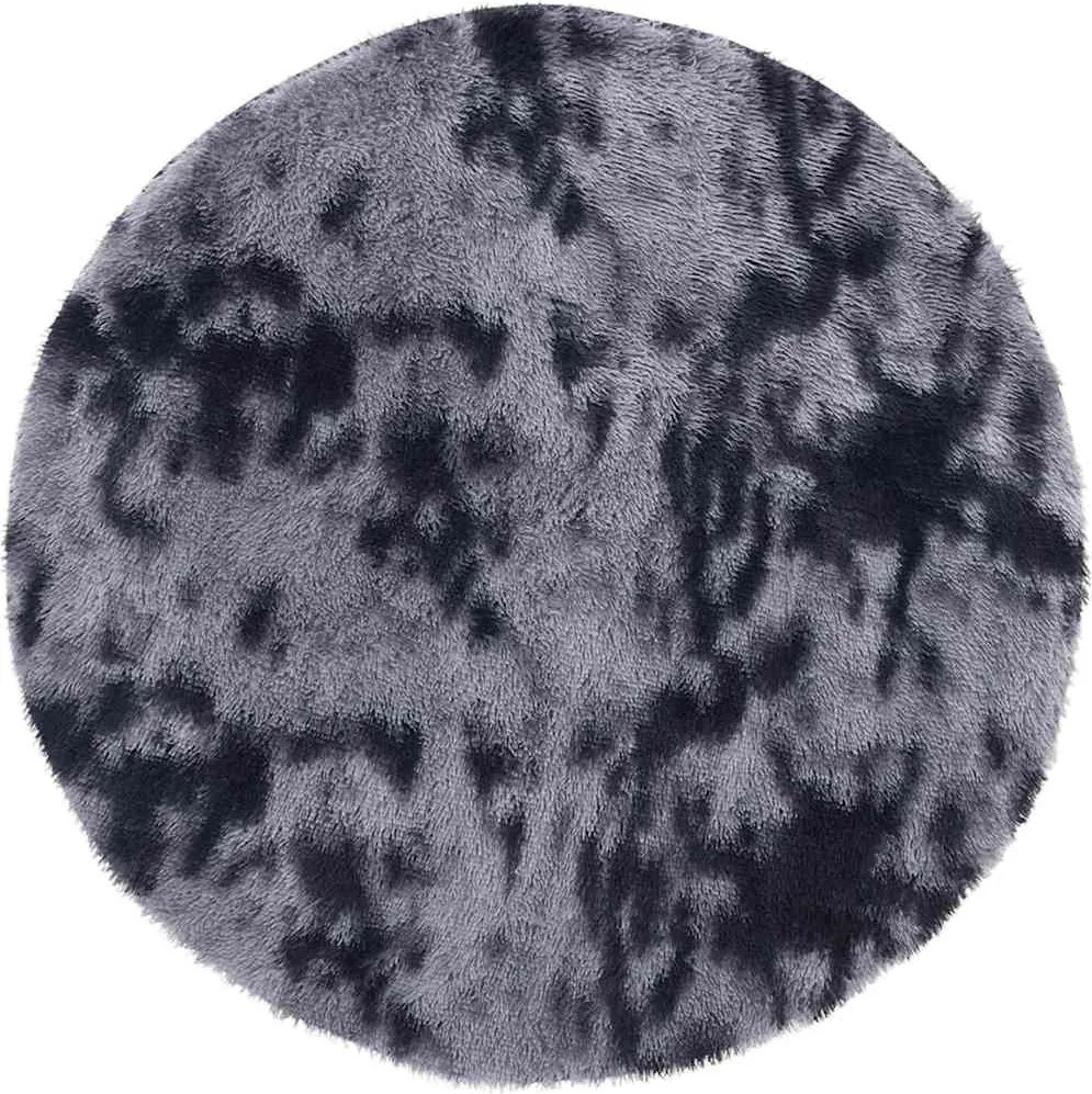 vidaXL Covor shaggy cu pom înalt, NAVARRA, gri închis, 120x120 cm