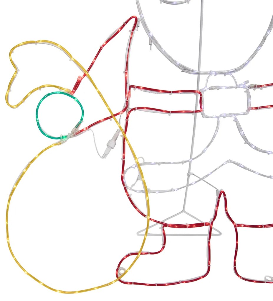 Lampă de podea de Crăciun Moș Crăciun 117cm incl. LED cu temporizator IP44 - Pax