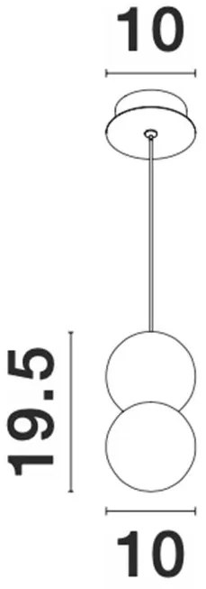 Pendul design modern ZERO, gips alb NVL-9704192