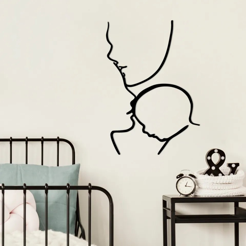 Accesoriu Decorativ de Perete, Family, Metal