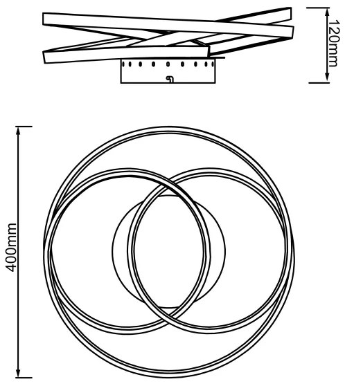 Plafonieră LED Brilliant LABYRINTH LED/40W/230V d. 39,5 cm gri