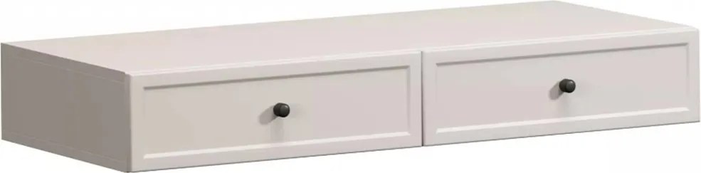 Consolă suspendată cu sertare Lorini 100 cm - cașmir / mânere negre