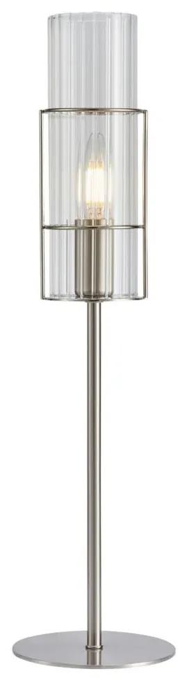 Lampă de masă TUBO 1xE14/40W/230V 50 cm crom lucios/transparent Markslöjd 108557