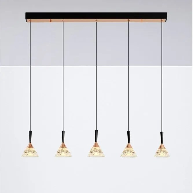 Lustra cu 5 pendule LED design modern PALUZ