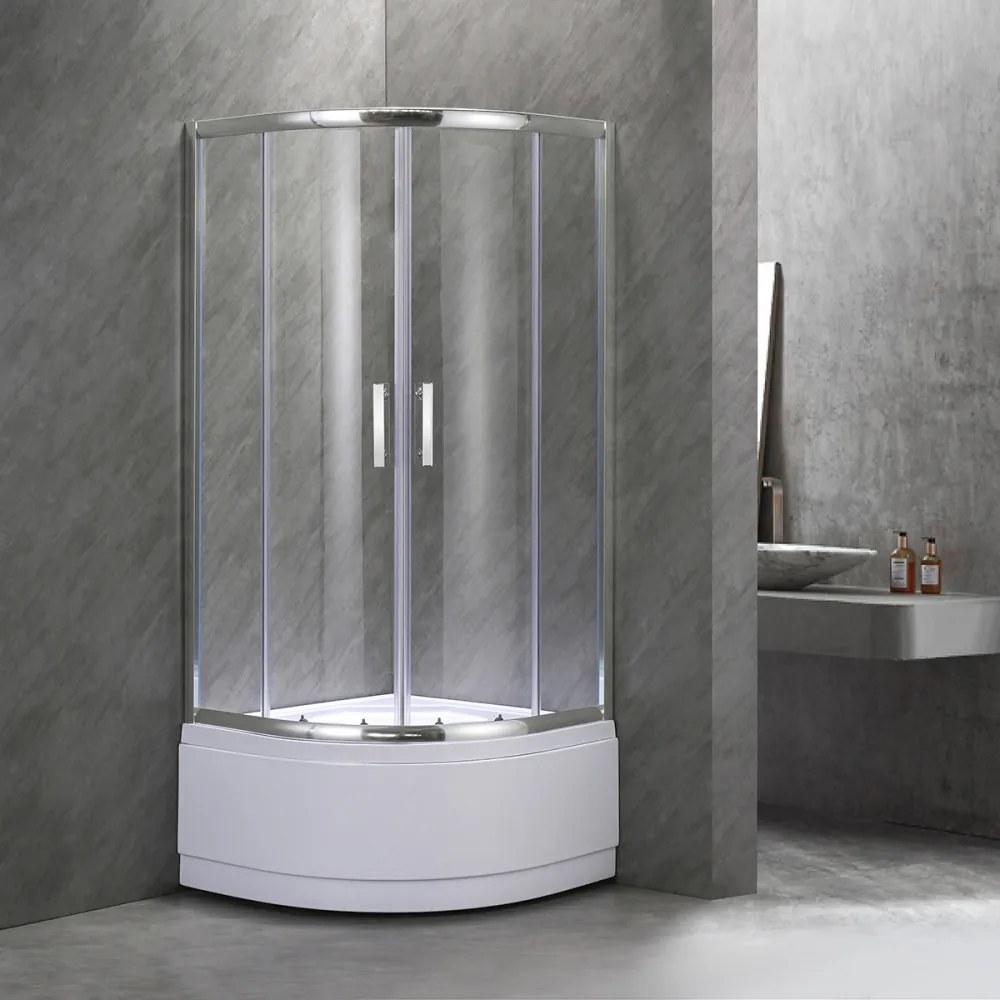 Spirit Deep 80x80 cm cabină de duș curbată cu tavă adâncă