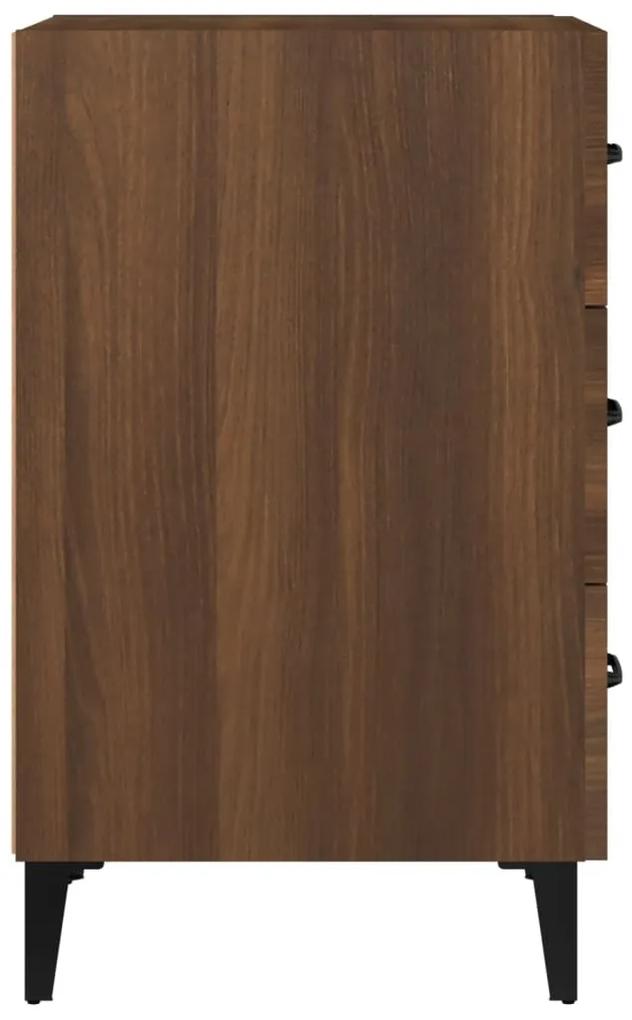 Noptiera, stejar maro, 40x40x66 cm, lemn prelucrat 1, Stejar brun