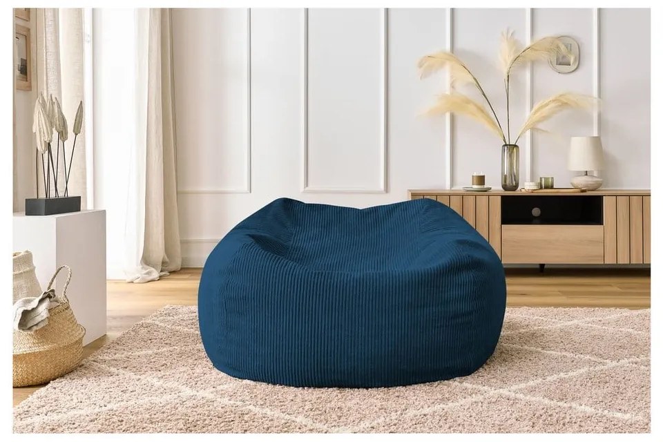 Fotoliu bean bag albastru Voltaire – Bobochic Paris