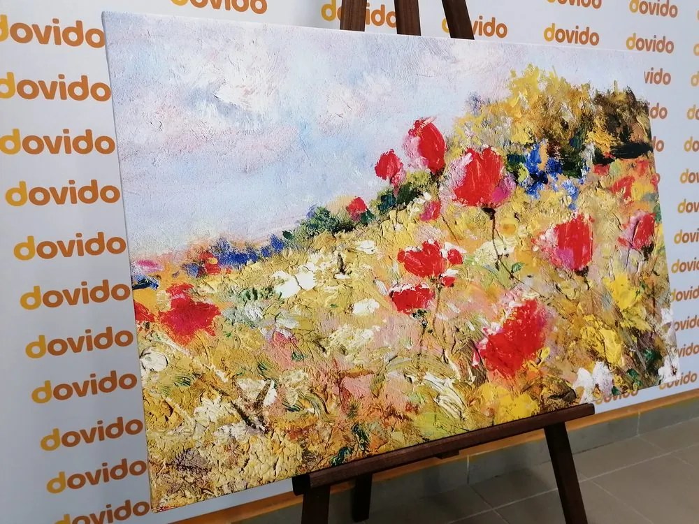 Tablou maci pictați pe o pajiște