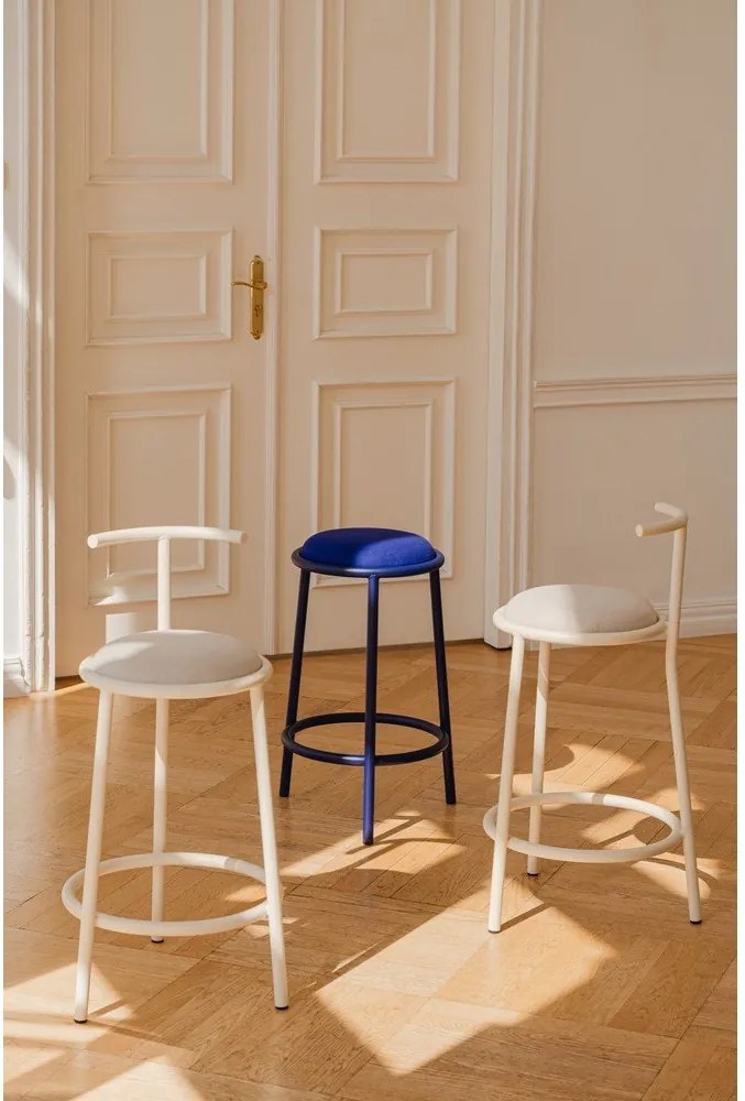 Scaun de bar burgundy din metal (înălțime șezut 68 cm) Hogo – noo.ma